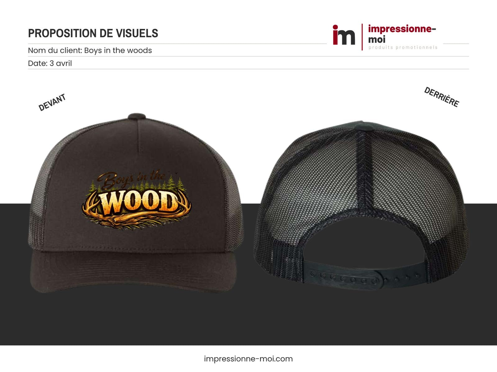 Casquette “Boys in the Wood” – Classique Blanche
